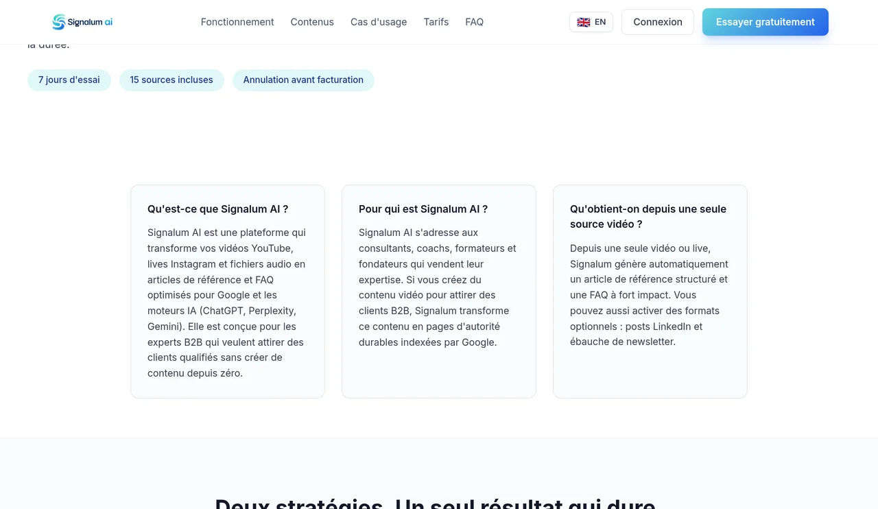Signalum AI : comparaison entre contenu jetable et système d'autorité cumulée