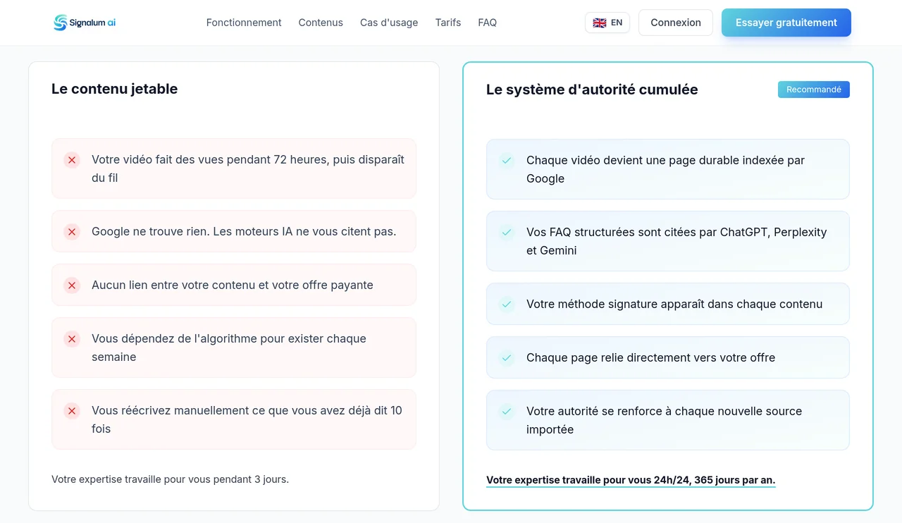Signalum AI : liste des freins d'un expert dont les vidéos restent introuvables dans les recherches